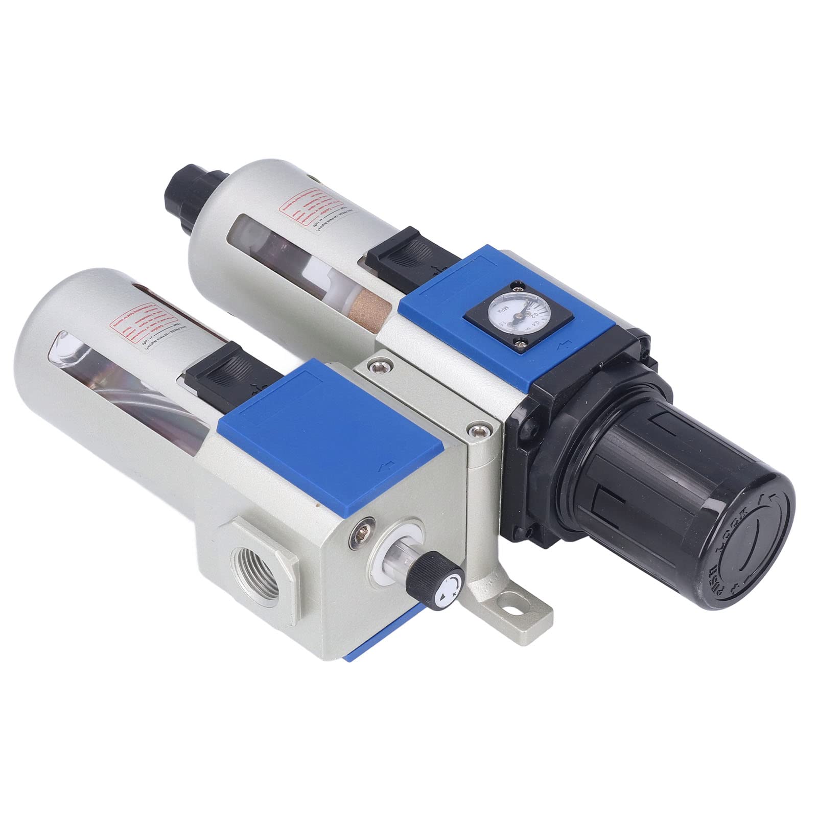 Filtro Regulador Lubricador de Aire Comprimido 3 en 1 con Drenaje Manual, Automático y por Presión Diferencial para Sistemas Neumáticos (GFC400-10)