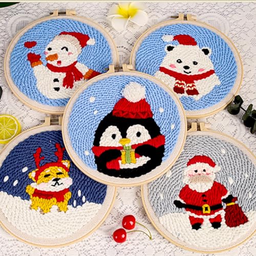 Image of 2 Pack Adjustable Felting Threader Needle Embroidery Punch Needle Pen Tool for DIY Handmade Art Crafts Embroidery Rug Stitching Applique Embellishment