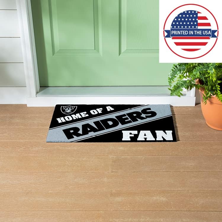 Team Sports America Oakland Raiders, Officially Licensed Door Mat 28 x 16 Inches Indoor Outdoor Sports Fan Rug