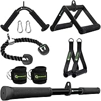 Vista 7 de juego de accesorios para máquina de cable, accesorios de jalón LAT, accesorios de máquina de pesas para gimnasio en casa