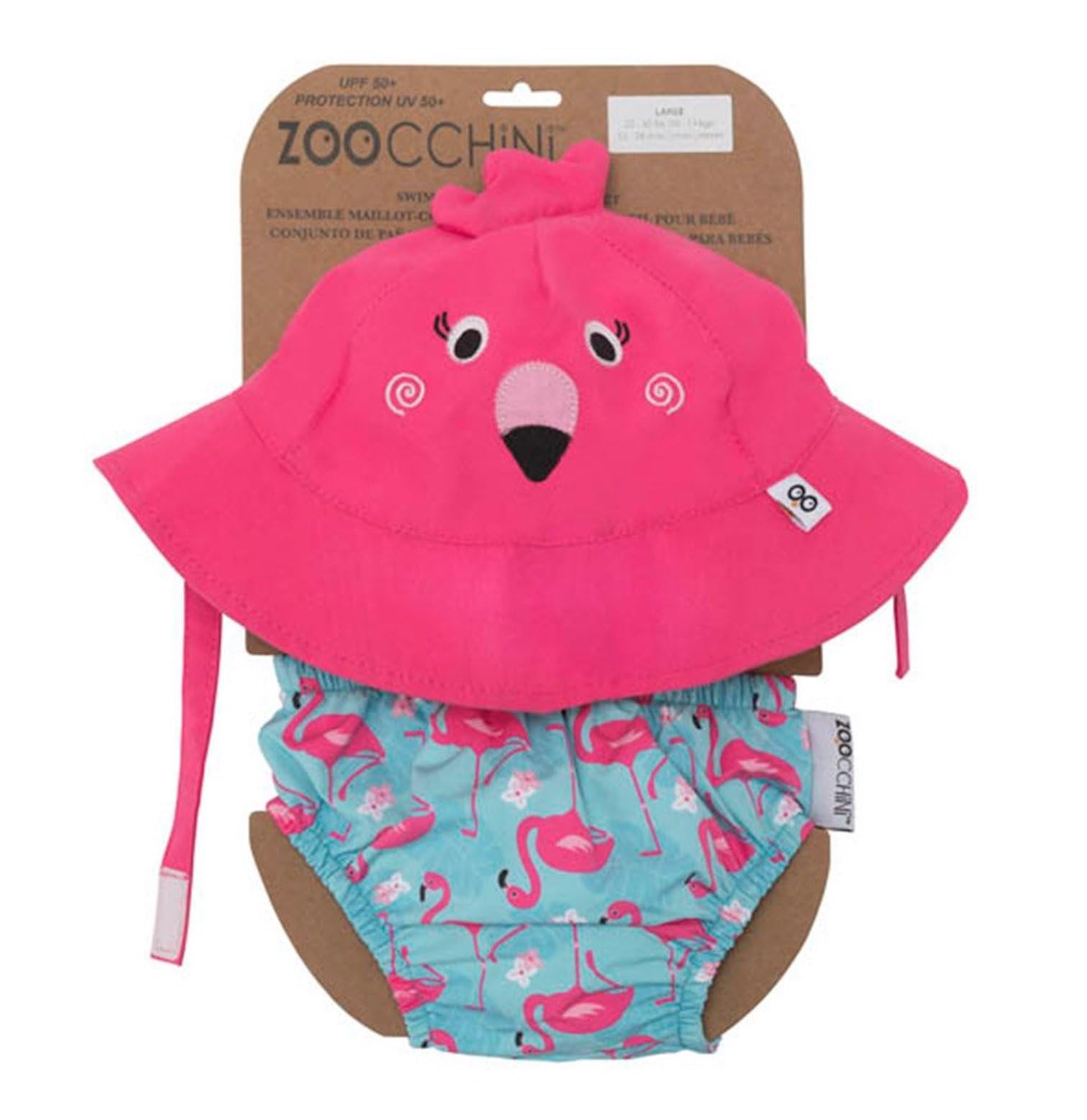 Zoocchini maillot/sombrero, diseño de flamenco S (3 – 6 meses)