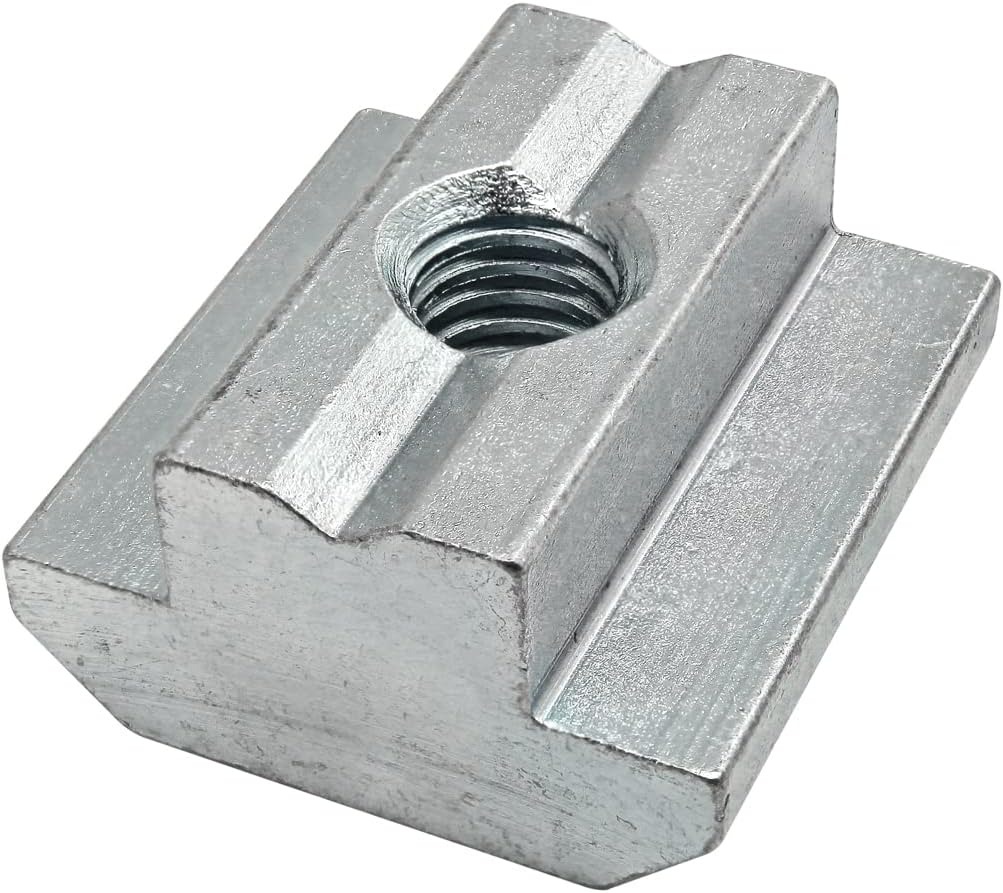 13048, 45 Series M6 x 1.0 Self Aligning Slide in T-Nut Steel (25 Pack)