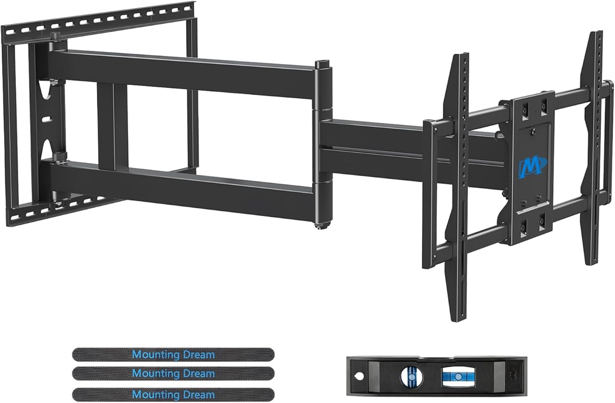 Mounting Dream Long Arm TV Wall Mount for Most 42-90 Inch TV, 40 Inch Extension TV Mount Swivel and Tilt, Full Motion Mount Fits Max VESA 800x400mm, 150 lbs. Loading, 16”,18”, 24” Studs : Electronics