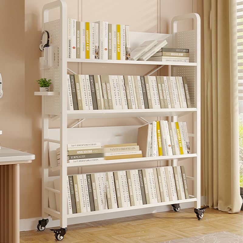 Amazon｜Hoshinoi 棚 ラック 本棚 キャスター付き スチール製 斜め置き