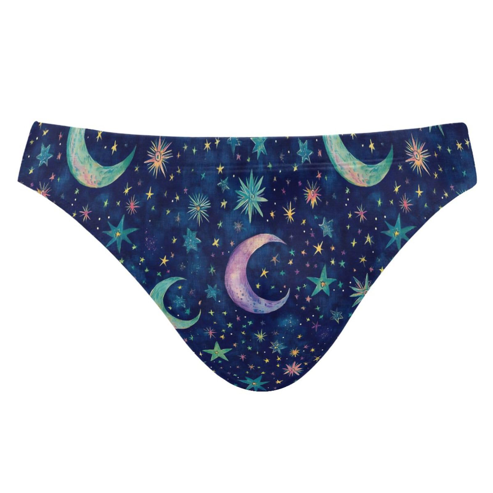 UMIRIKO Men's Stars and Moons Swimsuit Bikini Swimwear XXL 202c0001