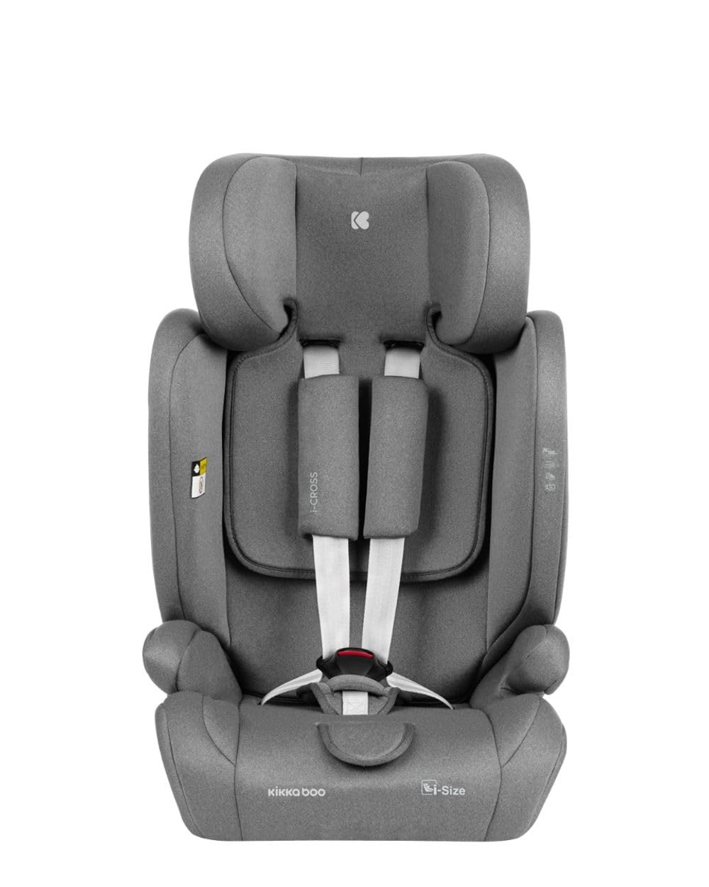 Kikkaboo, siège enfant i-Cross i-Size (76-150cm) Isofix Top Tether appui-tête, coloris:gris