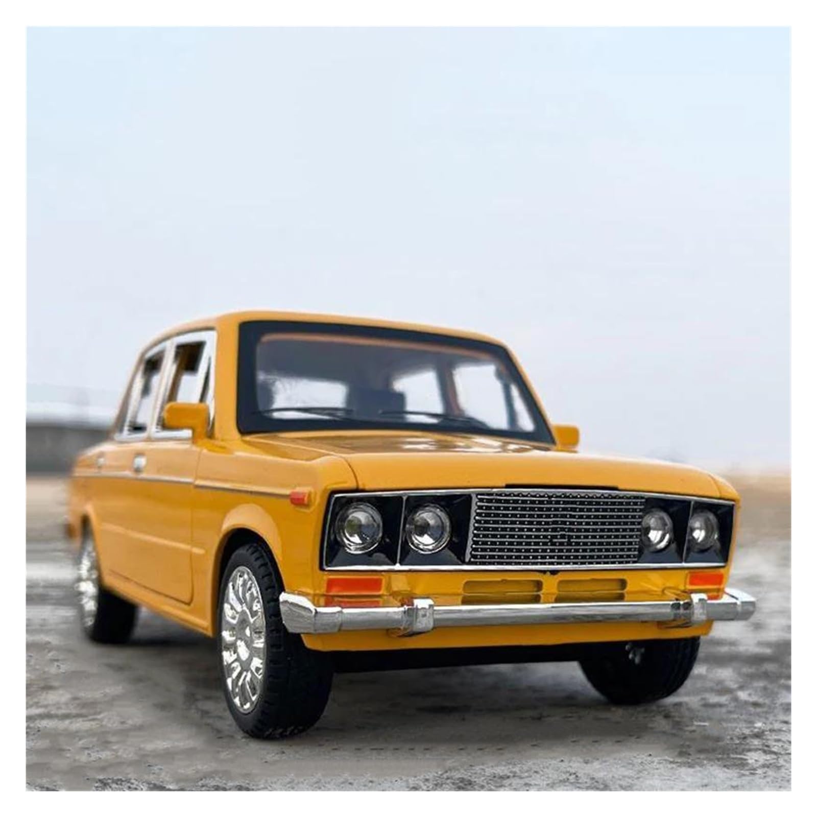 Audsni Yellow Die-Cast Diecast Car Model For Lada 2106 Diecast Model Car