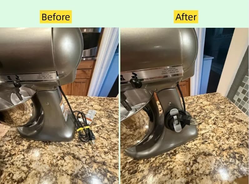 Miniatura 2 de Organizador de cables de 4 piezas para electrodomésticos de cocina, organizador de cables para electrodomésticos, soporte de cable adhesivo,