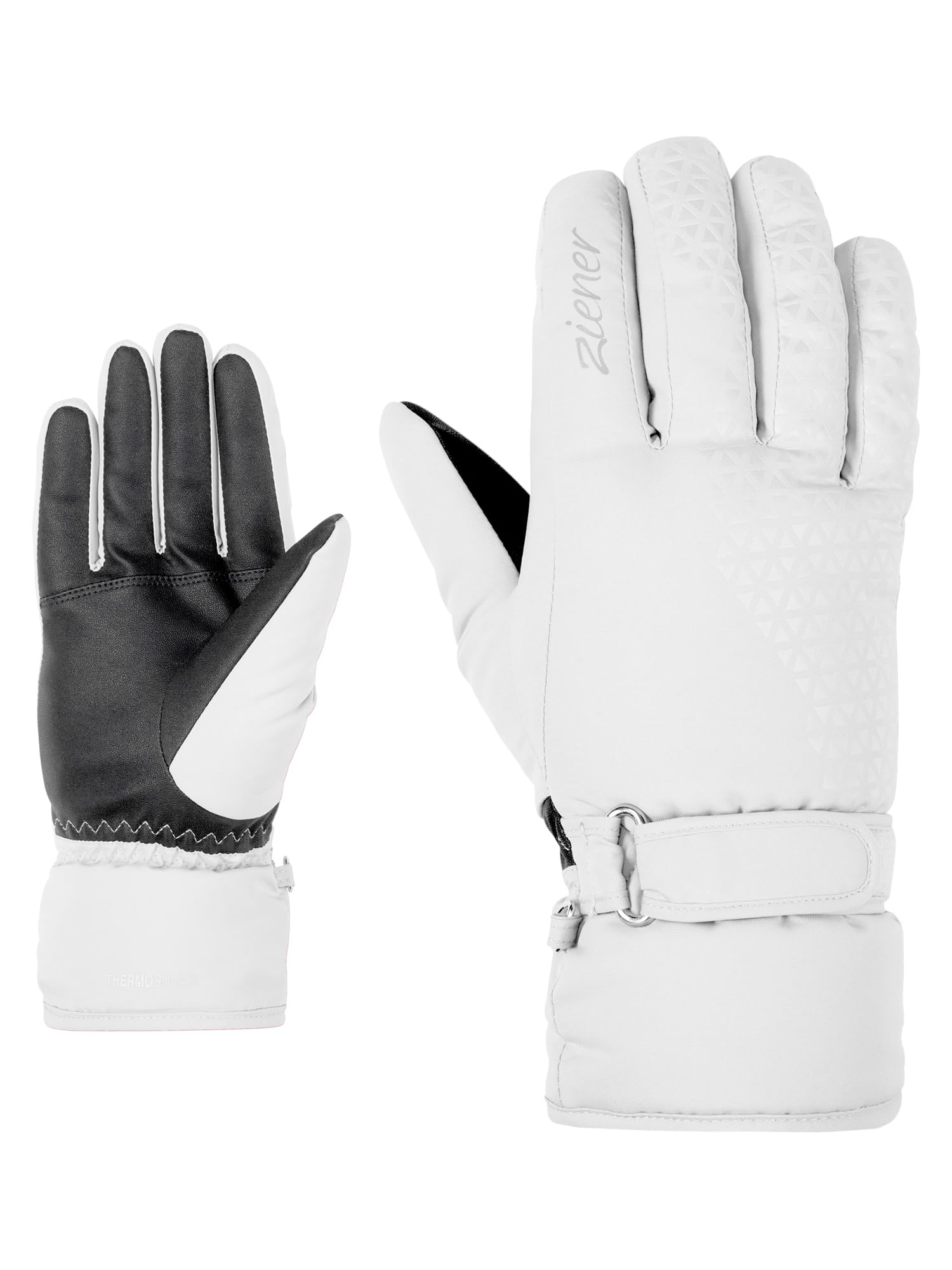 Ziener Women's Alpine Ski Gloves KISAR AS White - 7,5