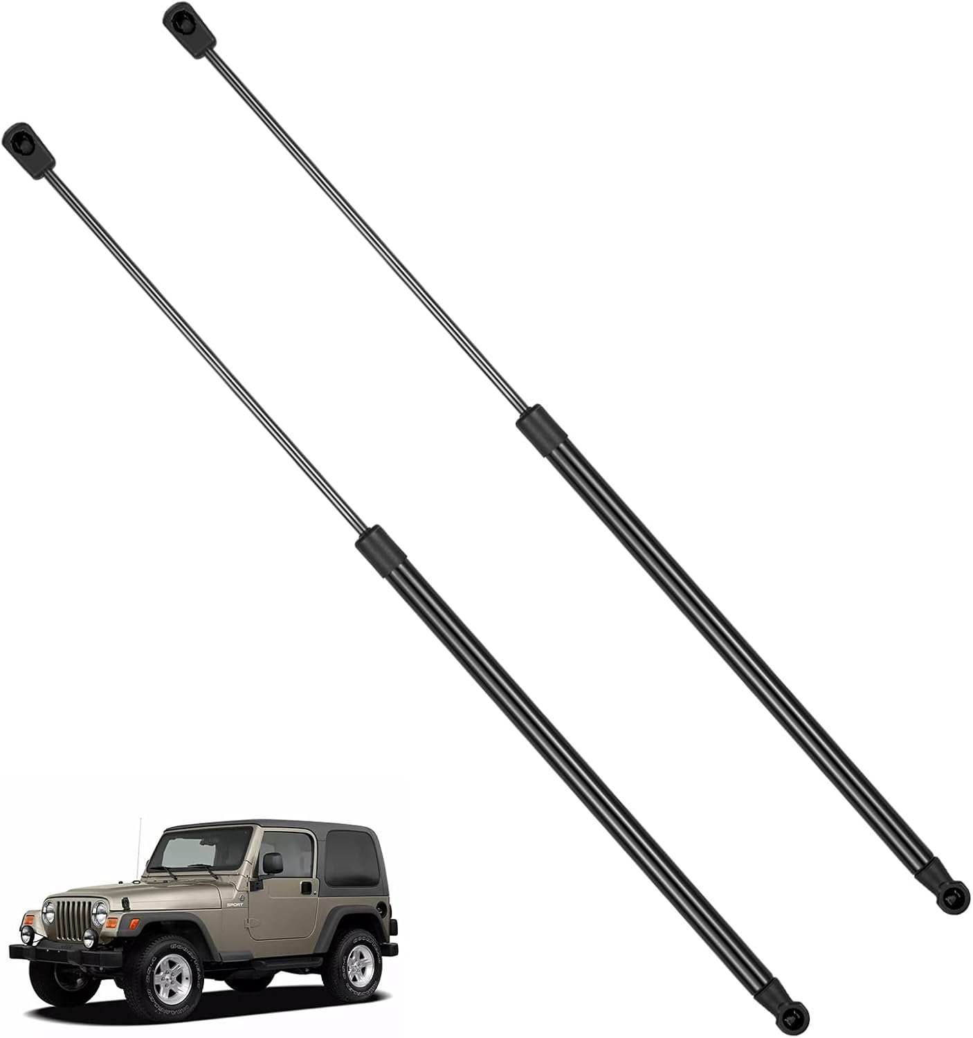 BDFHYK 6602 23in/28Lbs (281N) Gas Shocks Struts Compatible with Jeep Wrangler 2007-2010 Camper Shell Truck Topper Rear Window, Truck Pickup Cab Canopy Door, Set of 2