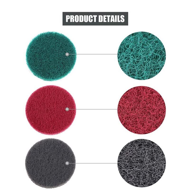 Tool Part for 32Pcs 4 Inch Drill Power Tile Scrubber Scouring Pad Cleaning Kit with 4 Inch Disc Pad Holder 3 Stiffness