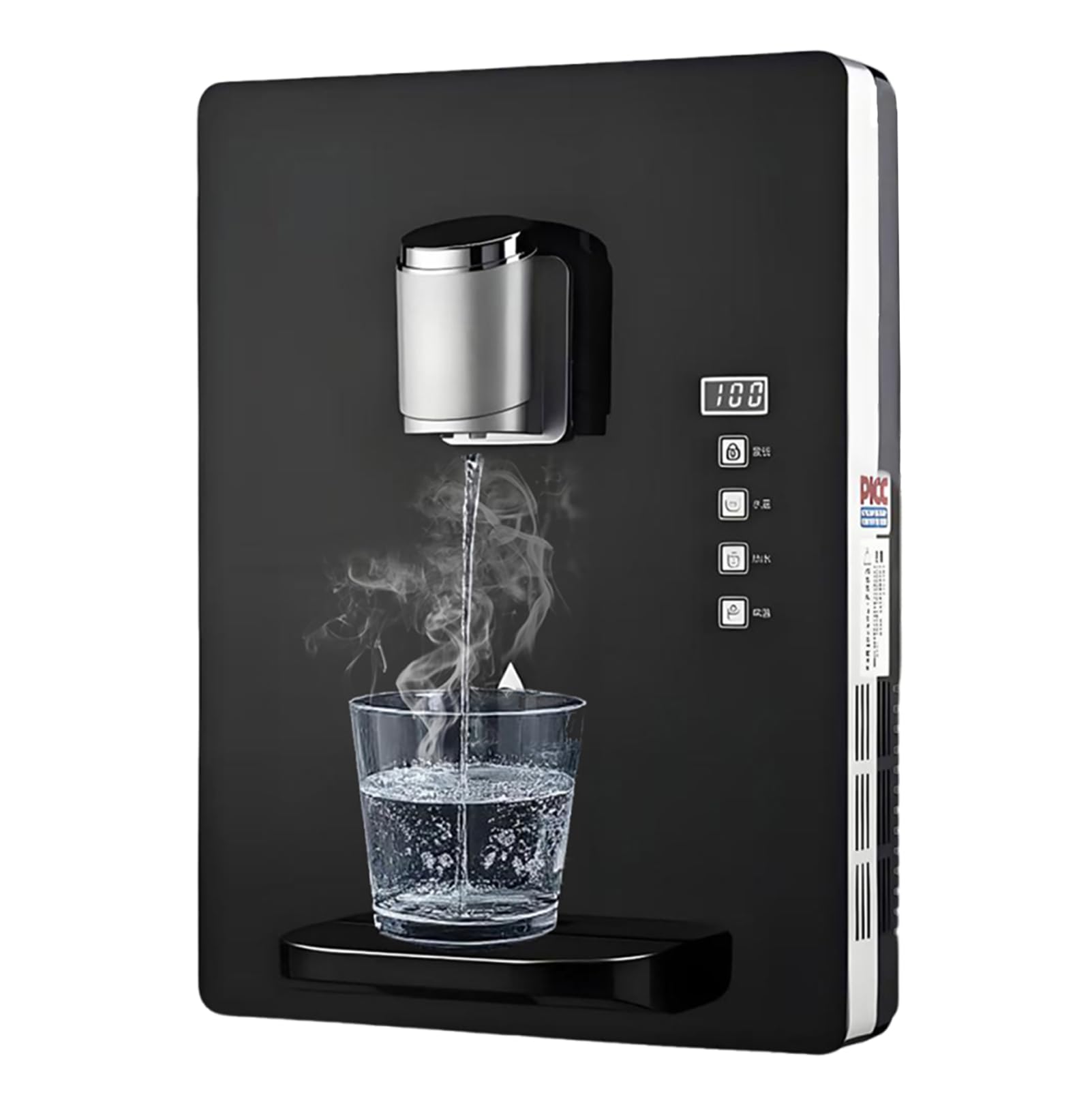 Dispensador de agua caliente instantáneo, enfriador de agua alimentado por red de 2200 W con bloqueo infantil, control de temperatura inteligente con pantalla táctil, ideal para uso en oficina y hotel
