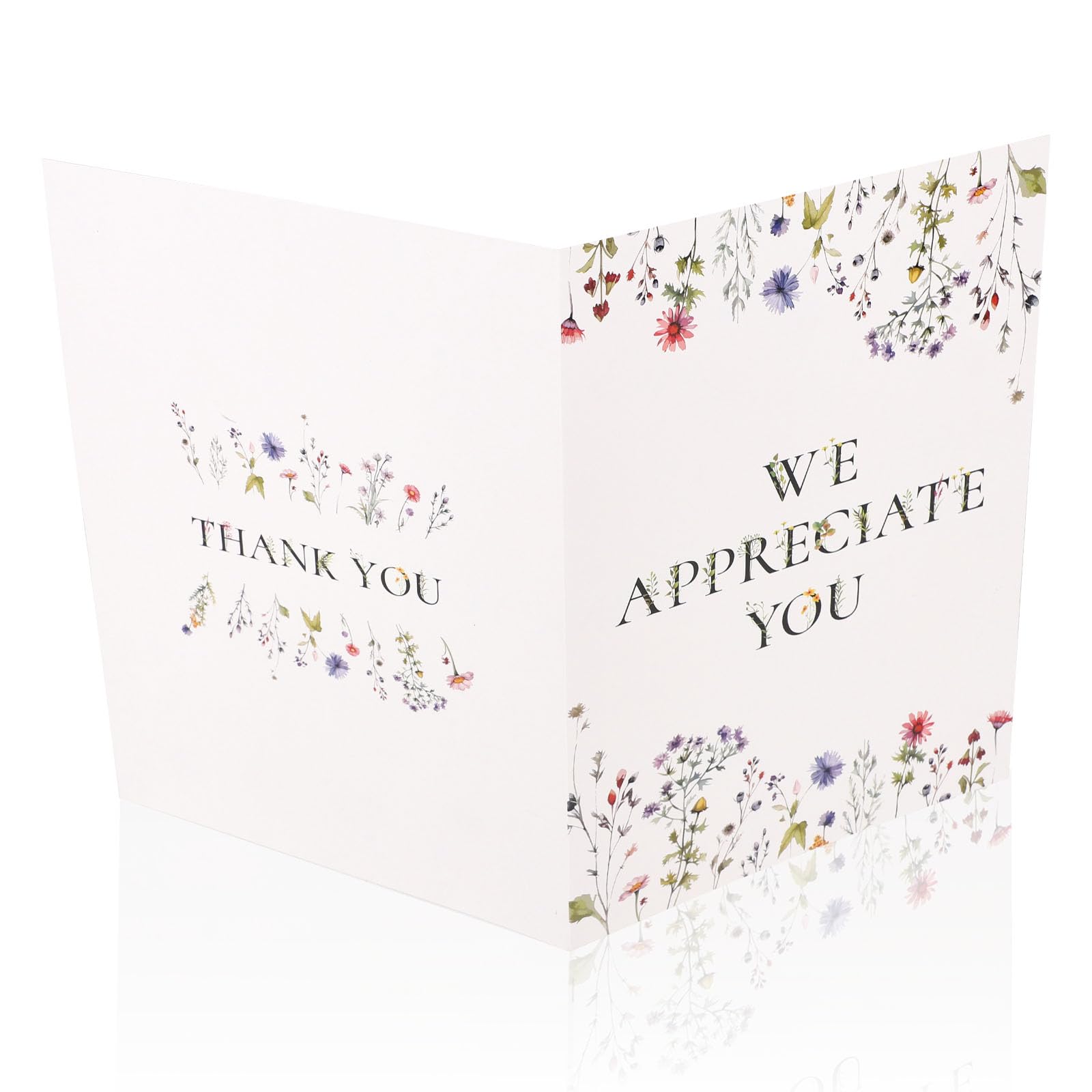 Large Thank You Card, Extra Jumbo Big Giant Size Appreciation Gratitude Greeting Gift Thankyou Card with Envelope Suitable for Leaving Farewell Boss Teacher Friends Colleagues (Floral Style) โ image 1