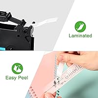 Vista 4 de Labelife Paquete de 5 cintas TZe TZ de 0.47 pulgadas laminadas transparentes TZe-131 de repuesto para Brother Label Maker Tape Clear TZe131 TZ-131