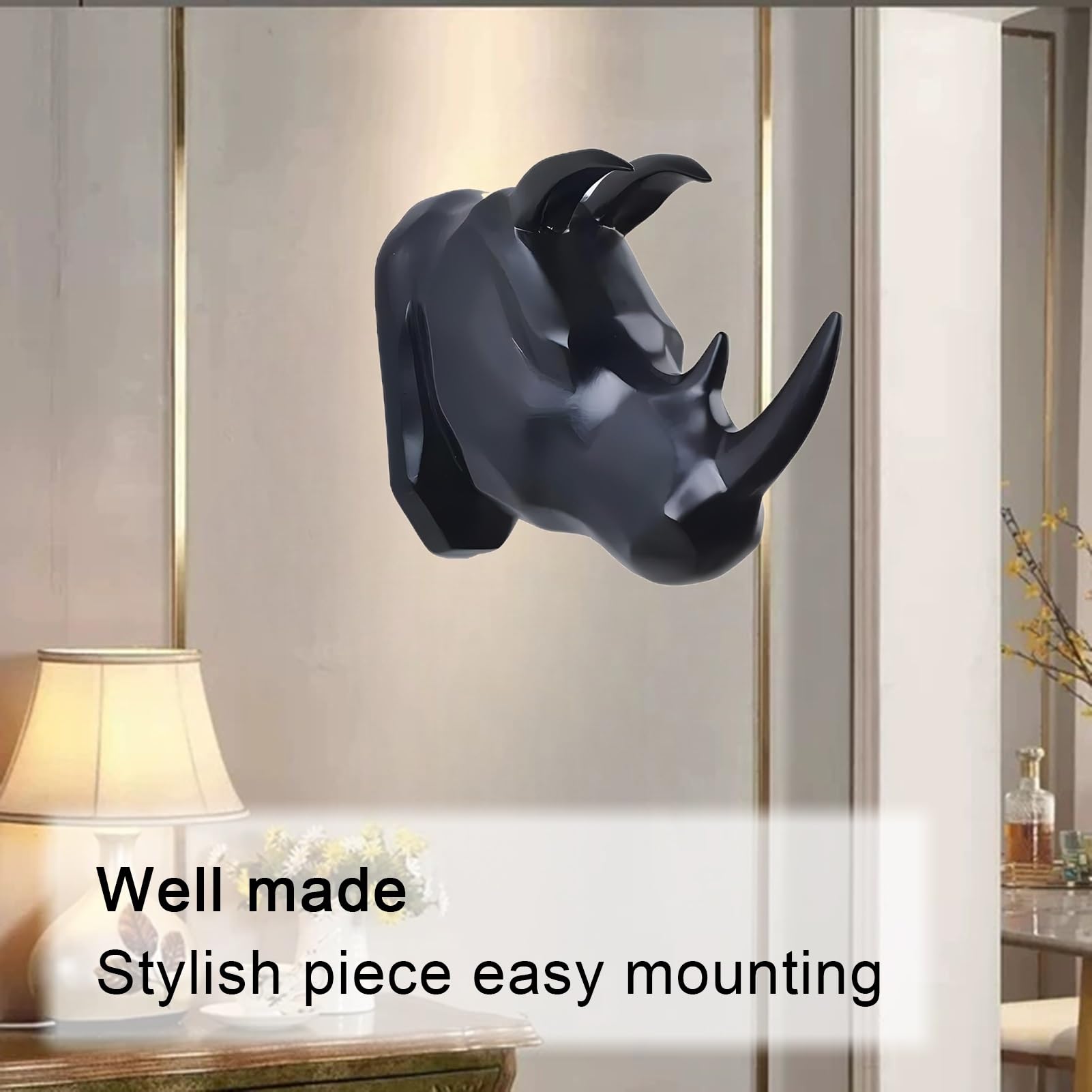 Amazon.co.jp: 壁に取り付けられた動物の頭, モダンスタイルのミニ