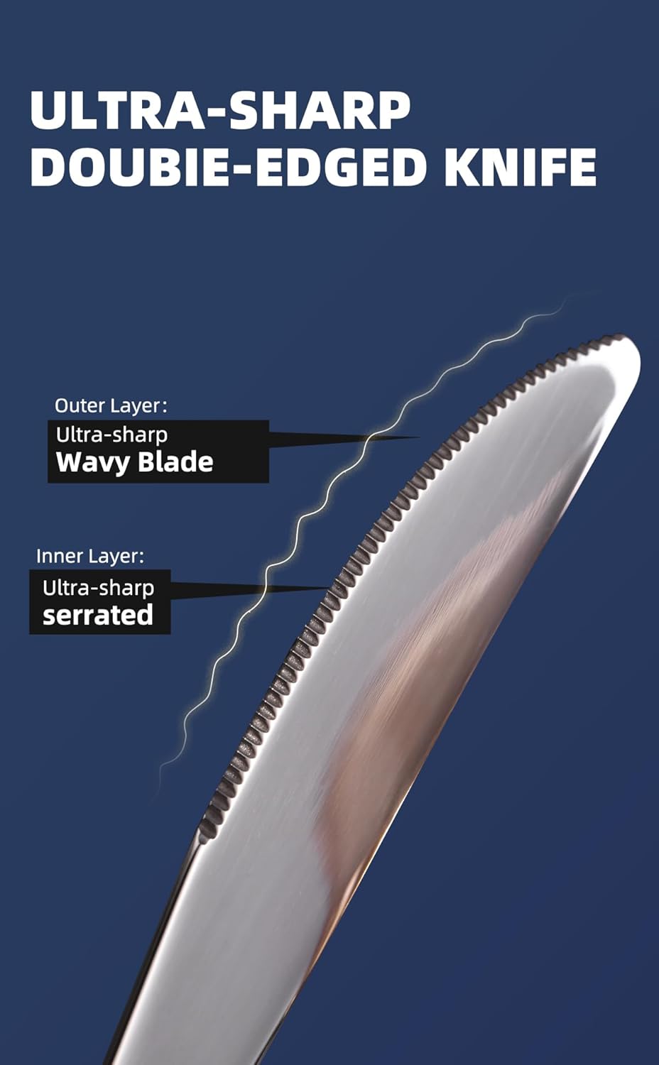 20 Pcs Silver Silverware Set, Food-Grade Stainless Steel Flatware Set for 4, Fabric-Textured Cutlery Set, Mirror Polished Tableware Eating Utensils Set for Kitchen, Includes Knife, Fork, Spoon Set