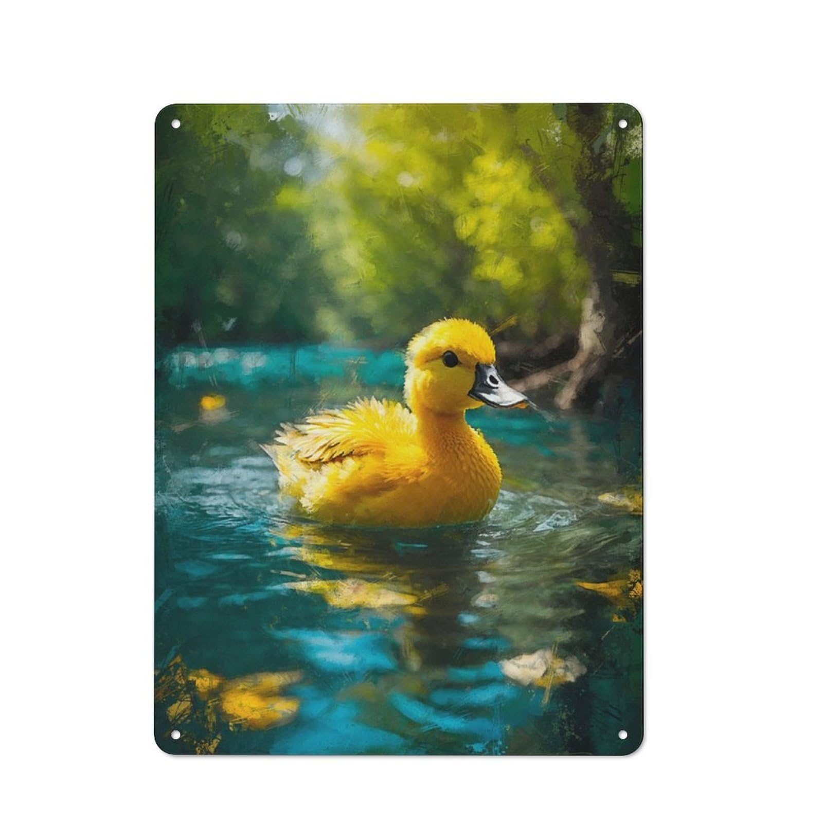 Junmoney Ducklings Delight Vintage Tin Sign 40X30cm With For Garage Wall, Suited To People Furnishing A Garage