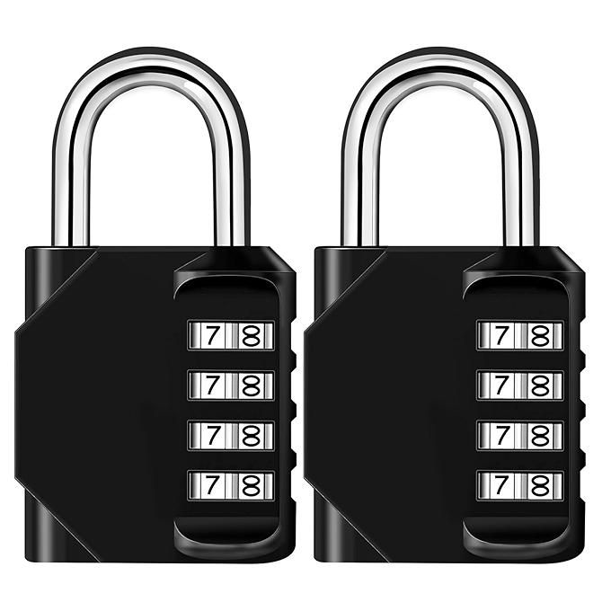Mythco Waterproof 4-Digit Combination Lock - 2 Pack