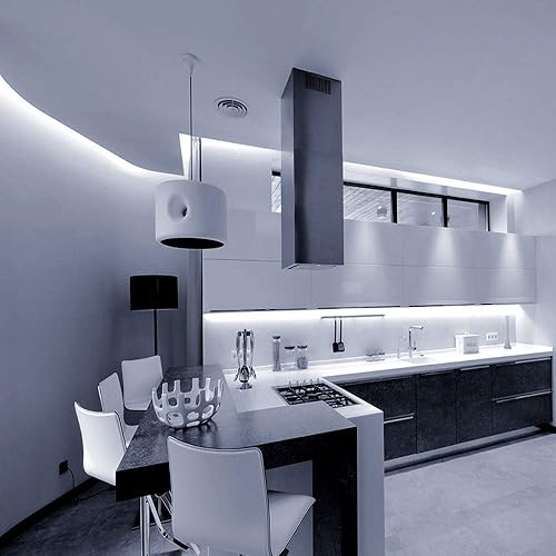 Miniatura 9 de LE Paquete de 2 tiras flexibles de luces LED, 16.4 pies. 300 unidades. SMD 2835 LED, 12V DC, 5000K blanco tipo luz de día, no son a prueba de agua.