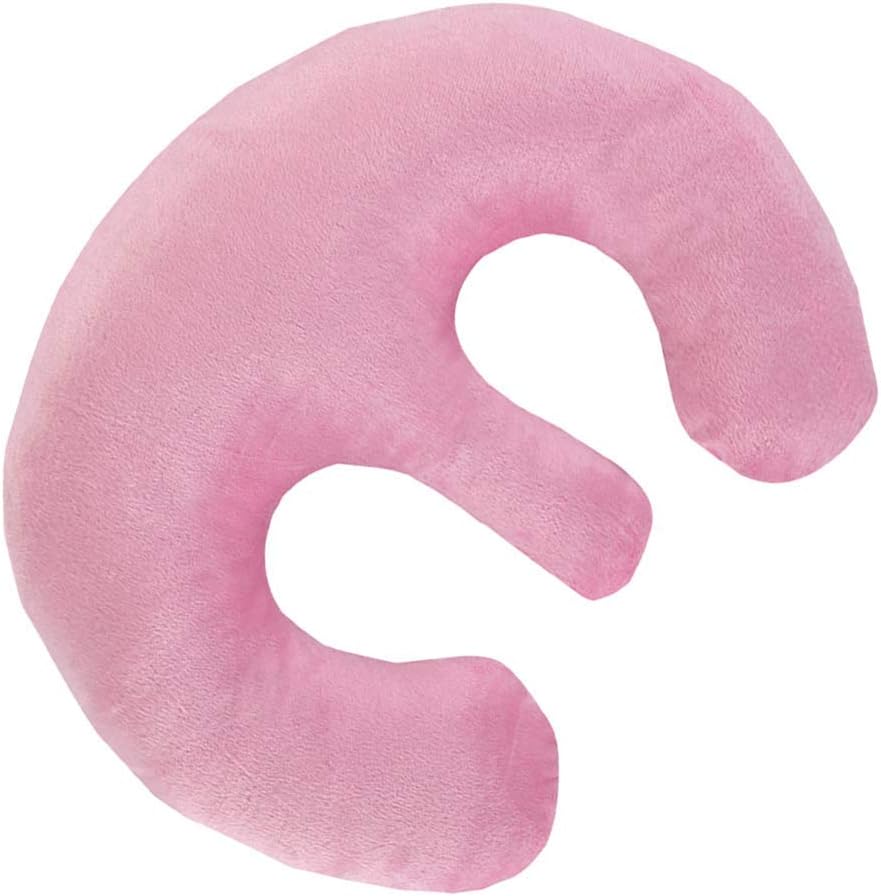 Beauty Salon Breast Pillow Feminine Bolster Breast Pillow for Massage Table, Massage Face Cradle Rest Pillow for SPA Salon, Soft Cotton Fabric - Pink