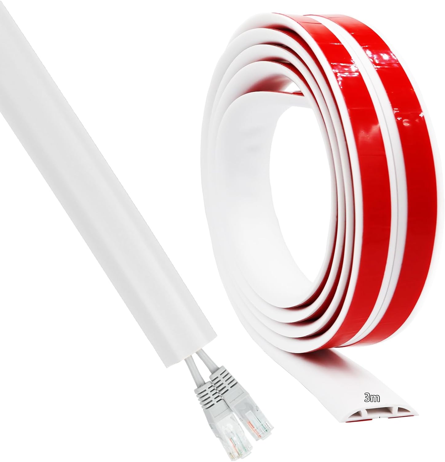 Self Adhesive Floor Cable Protector Wire Cover for Cables 3m floor cord