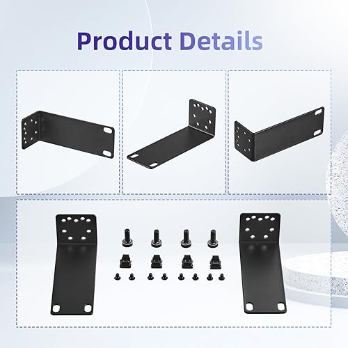 Miniatura 5 de Kit de oído para rack TP-Link de 19 pulgadas para interruptores de montaje en rack 1U Extensor de ancho de 10.6 pulgadas a 19 pulgadas