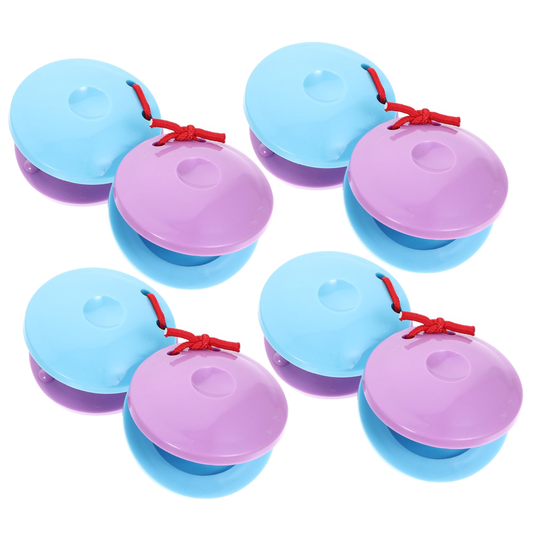 VICASKY Children's Music Instrument Set 8pc Plastic Castanets Toddler Castanets for Boys and Girls for Young Musicians