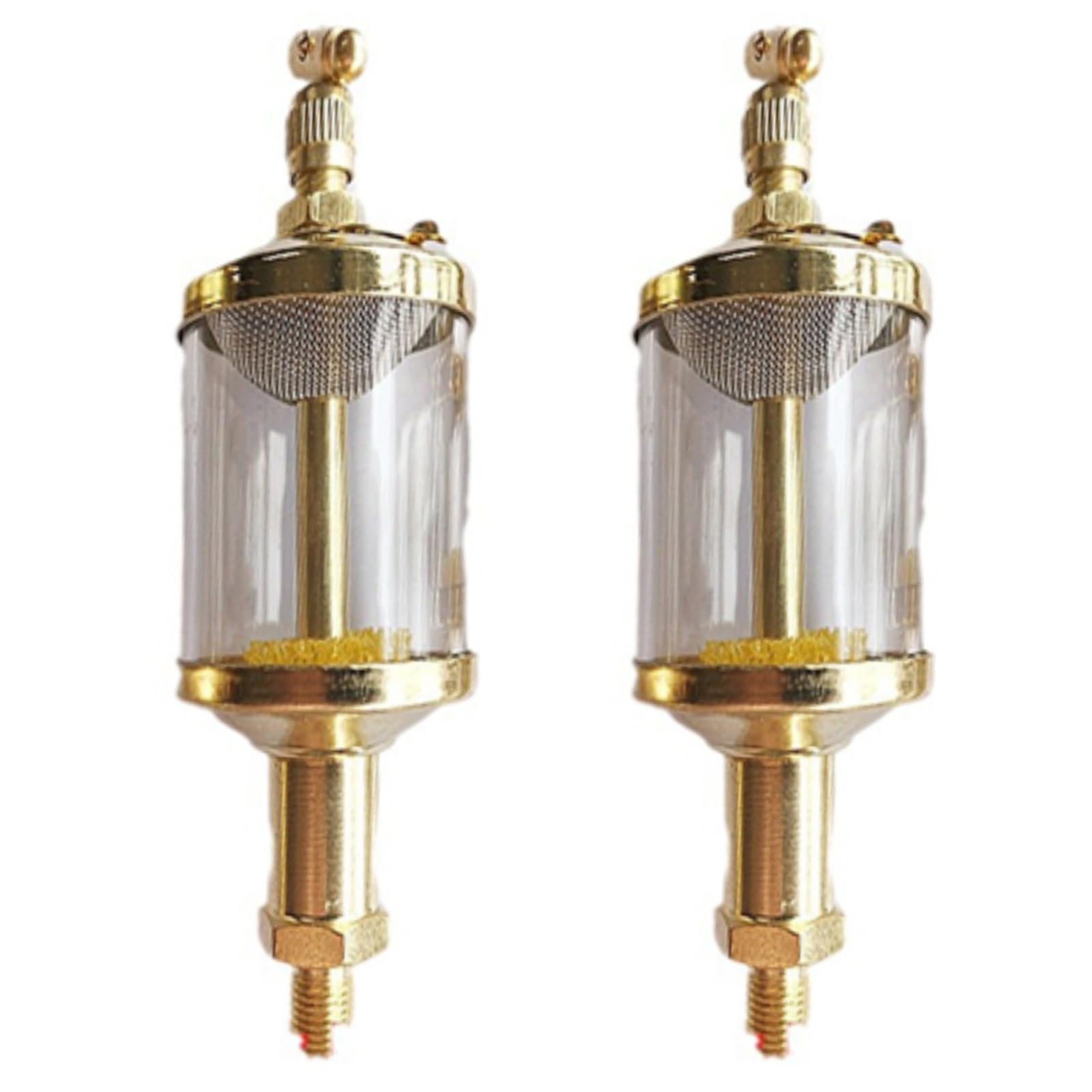 2 Stück BSP-Tropföler, G1/8-Gewinde, 200 ml, Sicht-Tropföler, Nadelventil-Typ-Ölbecher, Ersatz für industrielle Ausrüstung