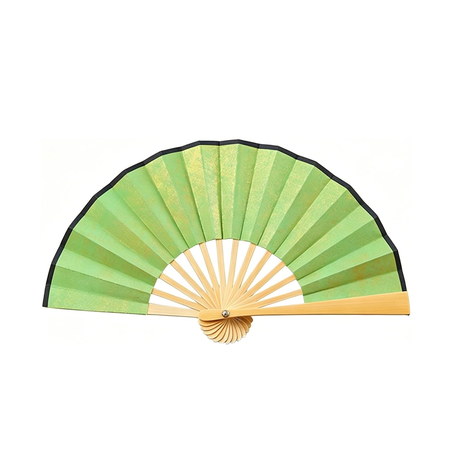 SXTYYH 4-6inch Folding Hand Fan, Blank Mini Xuan Paper Portable Fan for Performance, Folding Handheld Fan for Women(5in,Green)