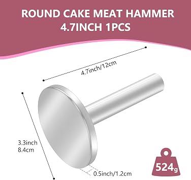 Meat Tenderizer Hammer, Meat Pounder Tenderizer Meat Pounder Flattener Kitchen Mallet Stainless Steel Meat Loosening Hammer Multifunctional Thickened and Weighted Chicken Tenderizer