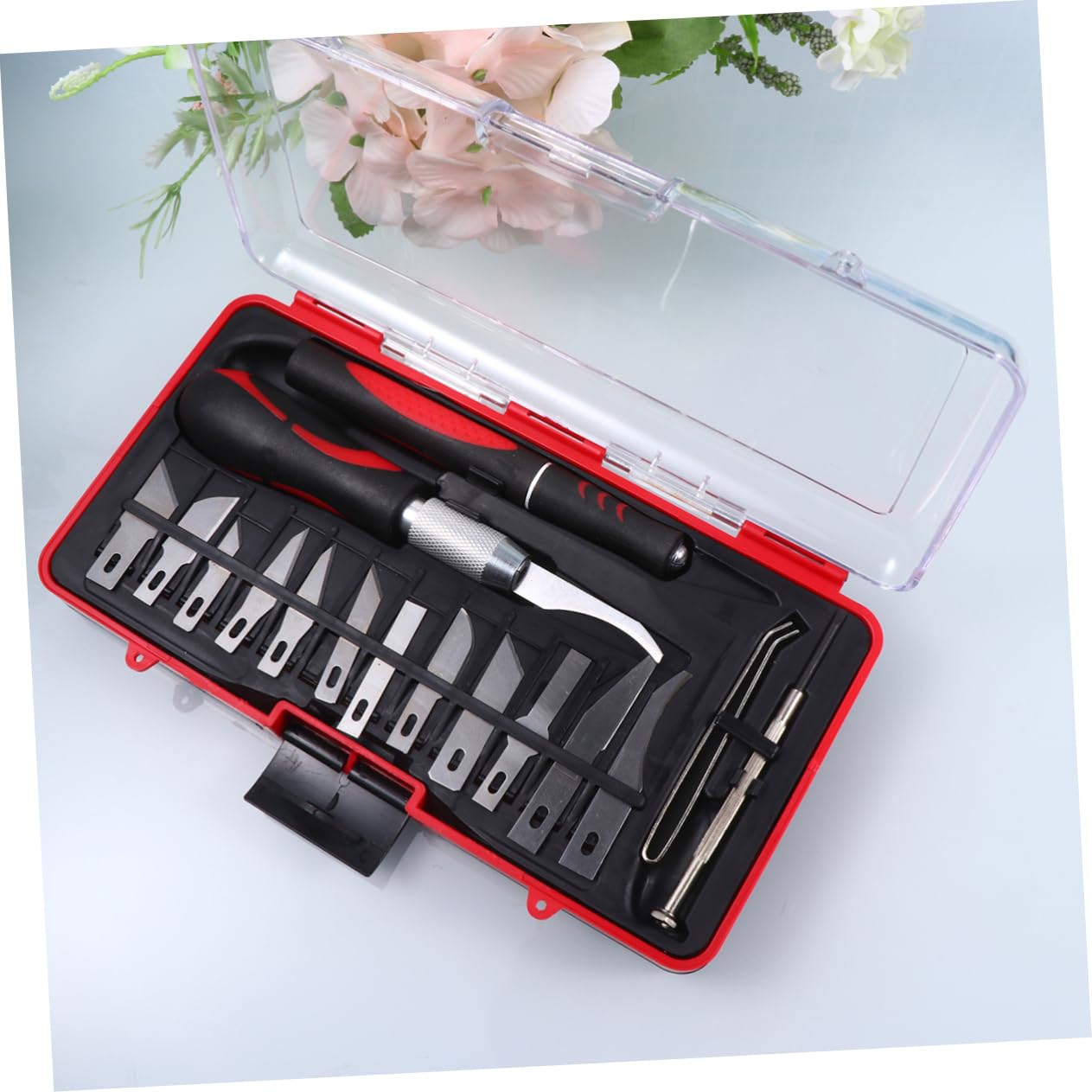 UKCOCO Set 16 Pezzi Sgorbie Palmari in Acciaio al Carbonio per Intaglio Legno e Modellismo, Strumenti per Artigianato e Scrapbooking Adatti a Principianti