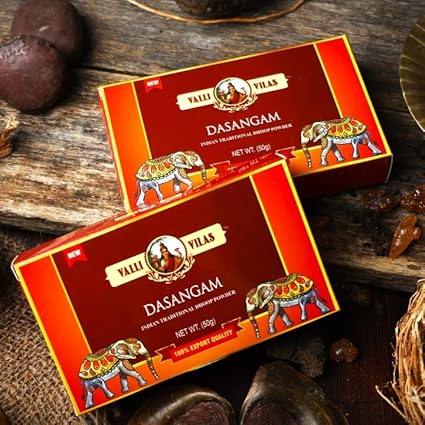 VALLIVILAS Pure Original DASANGAM DHOOP sambrani podi Powder -with Maker Cup,Cone agarbatti use This Powder Herbal Pooja Items for Pooja Home Fragrance (Pack of 2, Each 50g)