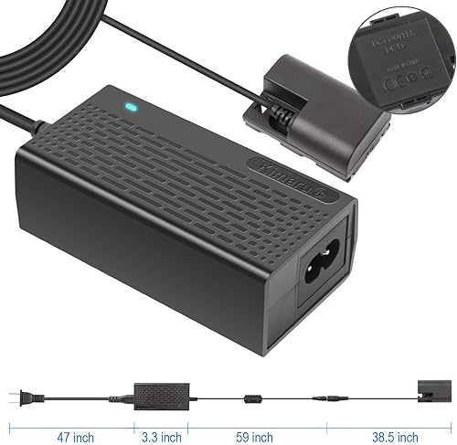 Miniatura 2 de Kimaru ACK-E6 DR-E6 Acoplador DC LP-E6 LP-E6N Kit de adaptador de corriente alterna para Canon EOS R R5 R6 R7,80D 70D 60D 90D, 5D Mark II III IV,6D