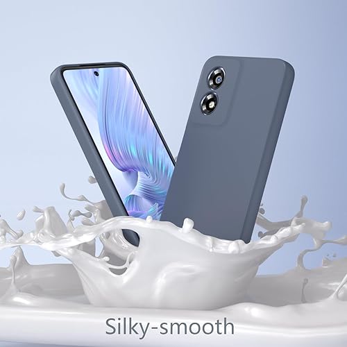 Miniatura 4 de Funda para Moto G Play 2024 4G, silicona líquida, delgada, suave, TPU, protección de cuerpo completo, a prueba de golpes, para G Play 2024 4G (gris)