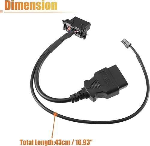 Miniatura 3 de X AUTOHAUX Cable de derivación de puerta de enlace de seguridad, adaptador de herramienta de diagnóstico, cable conector para Dodge para RAM 1500