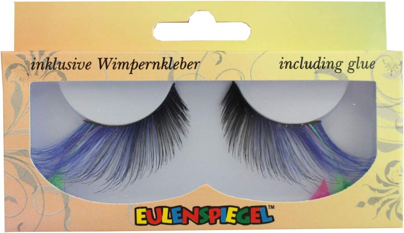 Eye Lash set Feather Coloured & Blk