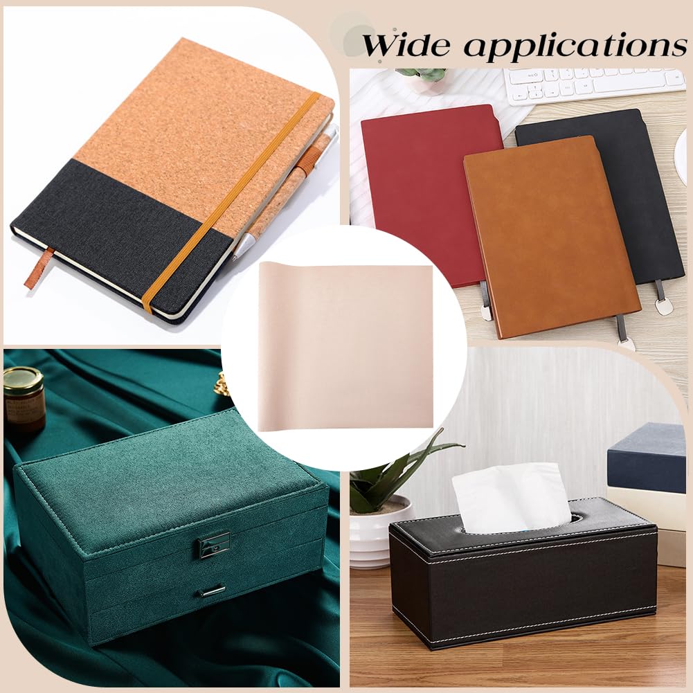 craspire Toile de Lin Couleur Biscuit Surface en Tissu Dos Papier 35 x 17 Pouces D'Épaisseur Idéale pour la Reliure de Livres Cahiers Albums Scrapbooking Archivage Bricolage Protection et Fournitures