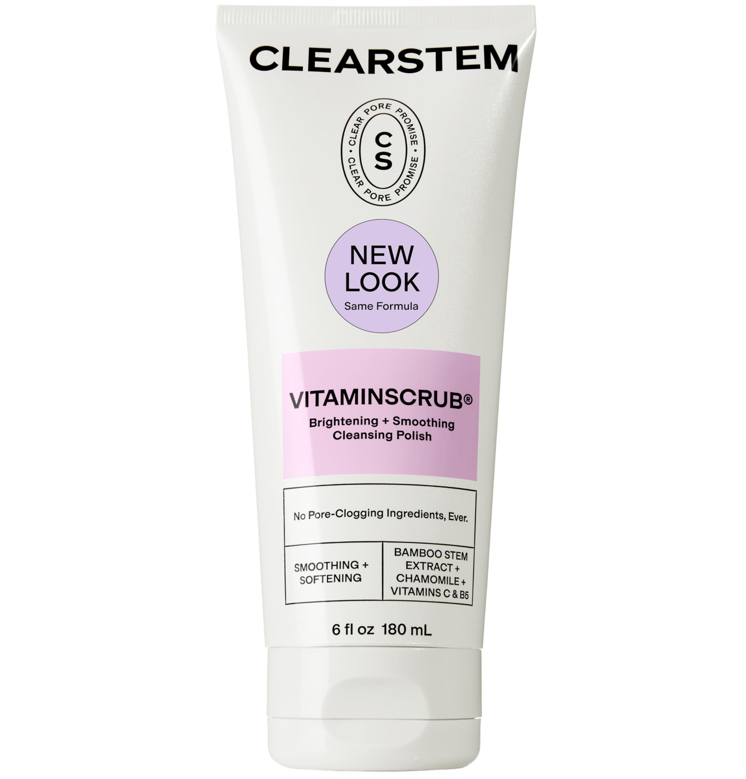 CLEARSTEM VITAMINSCRUB - Limpiador exfoliante con antioxidantes, gel limpiador para cara y cuerpo, vitamina C