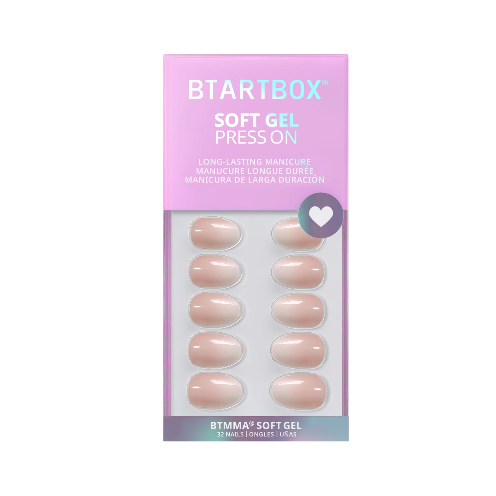 BTArtbox Press On Nails French Tips - 32 Pcs Short Square False Nails With Nail Glue and Adhesive Nail Tabs, No Fade Out Stick On Nails in 16 Sizes, Soft Gel Fake Nail for Women, Classic White — view 25