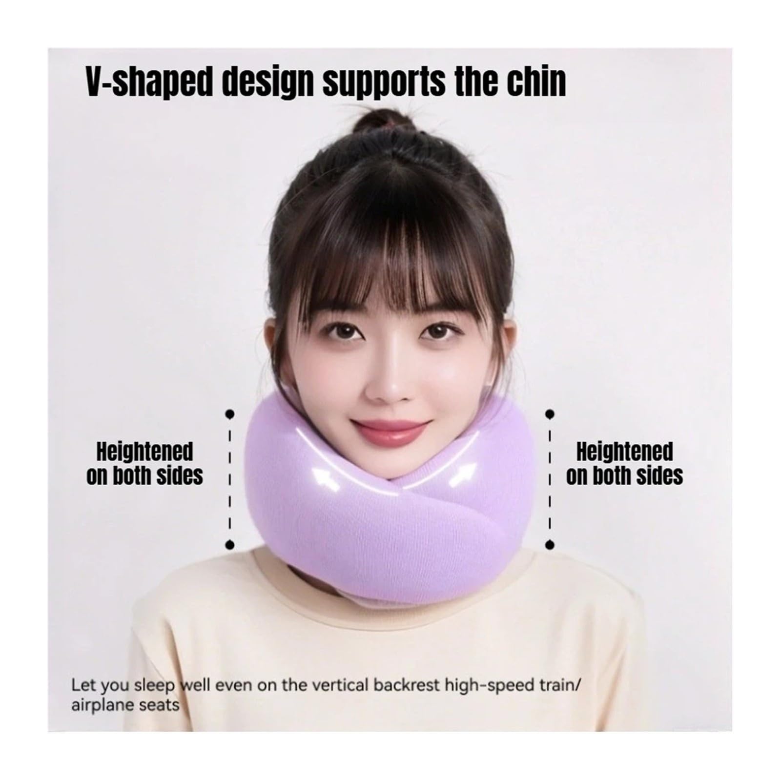Memory Foam U-Shaped Travel Neck Pillow For Car Nap