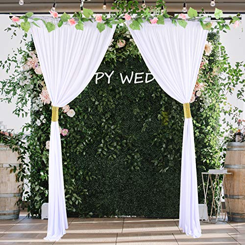 White Backdrop Curtain for for Parties Birthday Weddings Baby Shower Photography Drape
