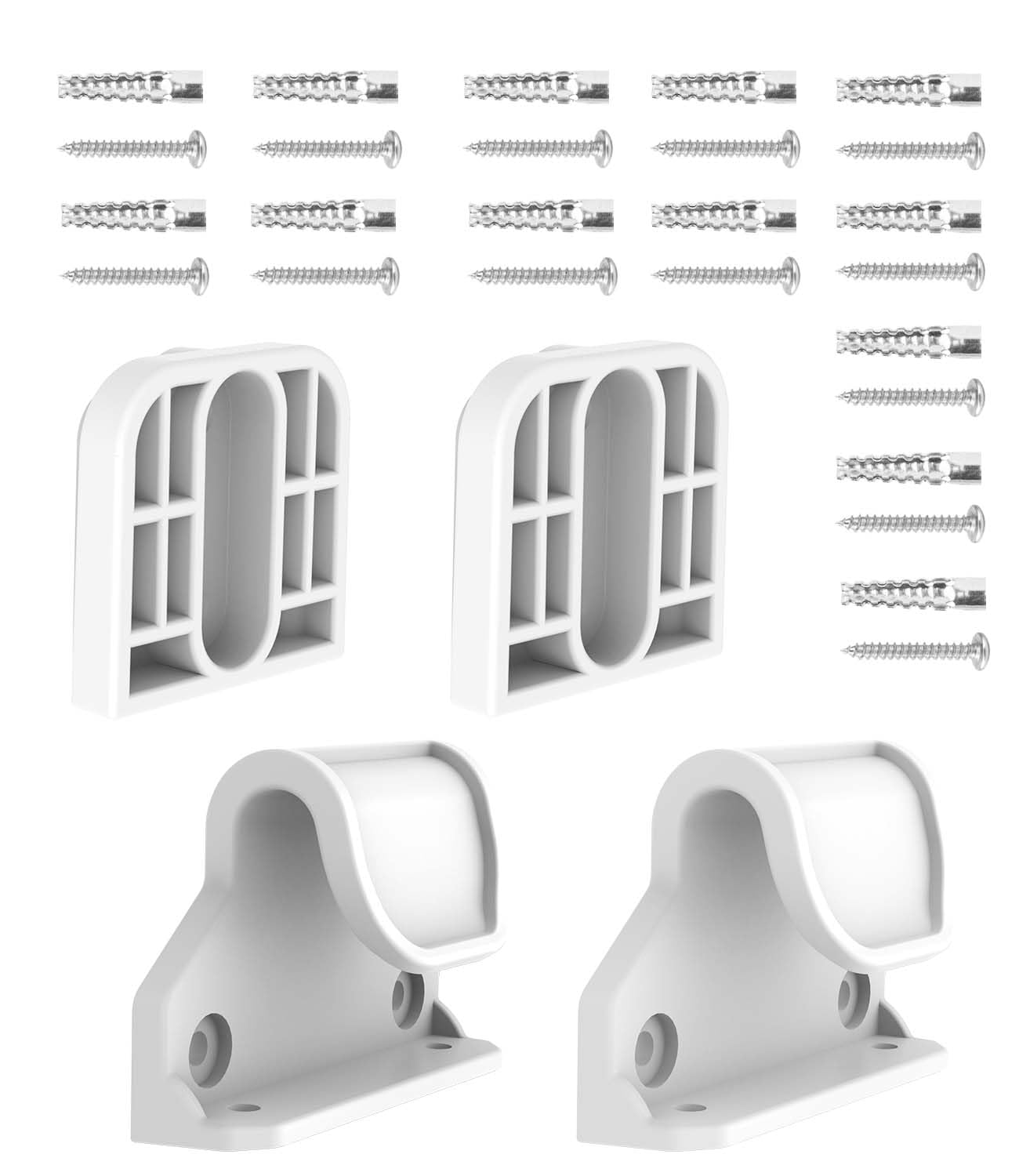 Nalezuns Set mit Ersatzteilen für Treppenschutzgitter, Babygitter Ersatzteile Set, Babygitter Zubehör Set für Treppenschutzgitter Ausziehbar Babygitter Türschutzgitter (Weiß)