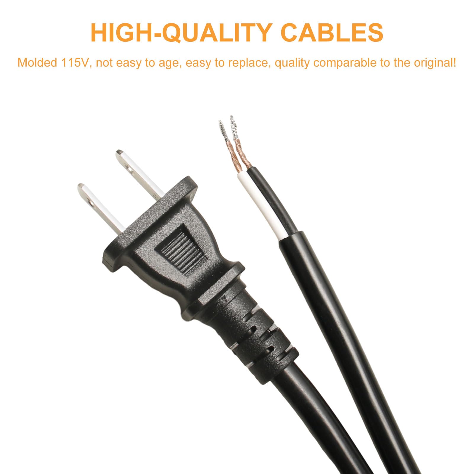 8FT Power Cord Replacement - For Drills & More -3 8FT Power Cord Replacement - For Drills & More -3