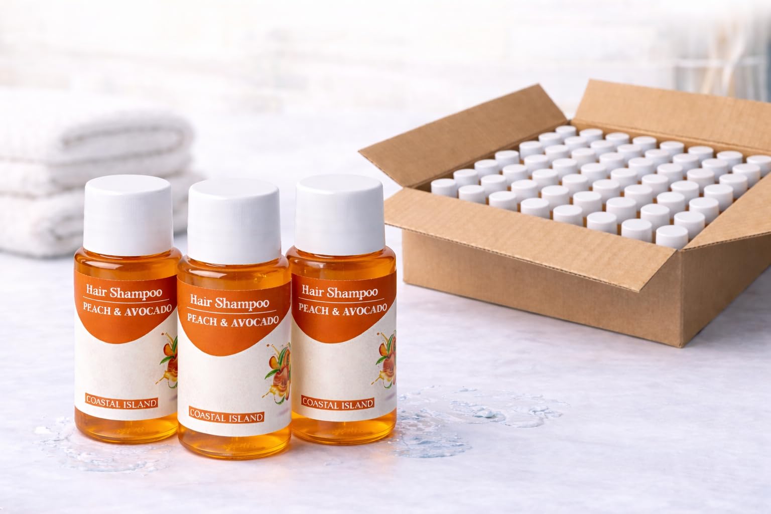 Sevenhills Toiletries 150 Pieces Hair Shampoo 20ml – Peach & Avocado – Hotel Accessories, Guest House Kit, Travel Essentials – Individually Packed, GMP Certified