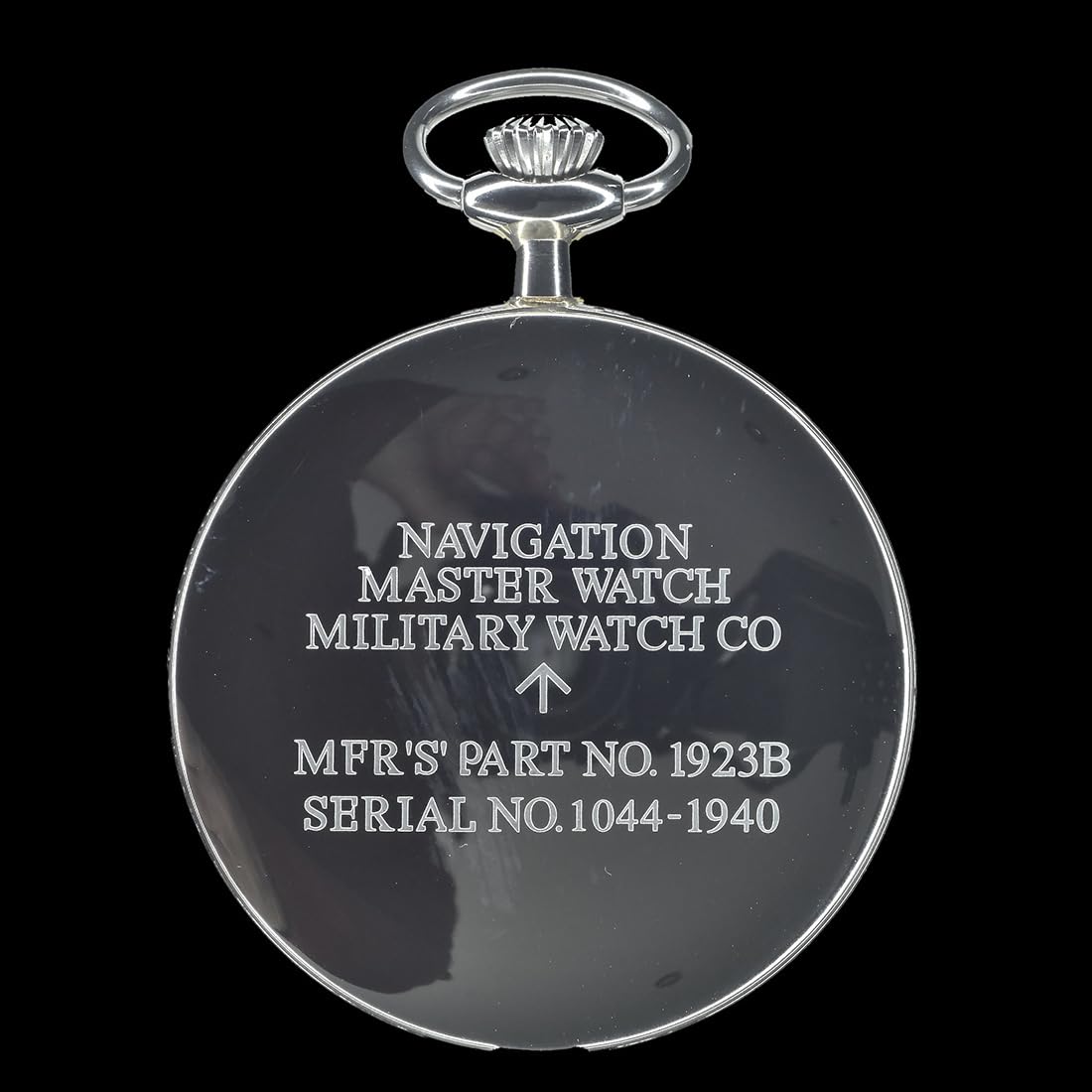 MWC Pattern British Mechanisch Stahl Schwarz Militär Uhr Tasche Herren, Schwarz