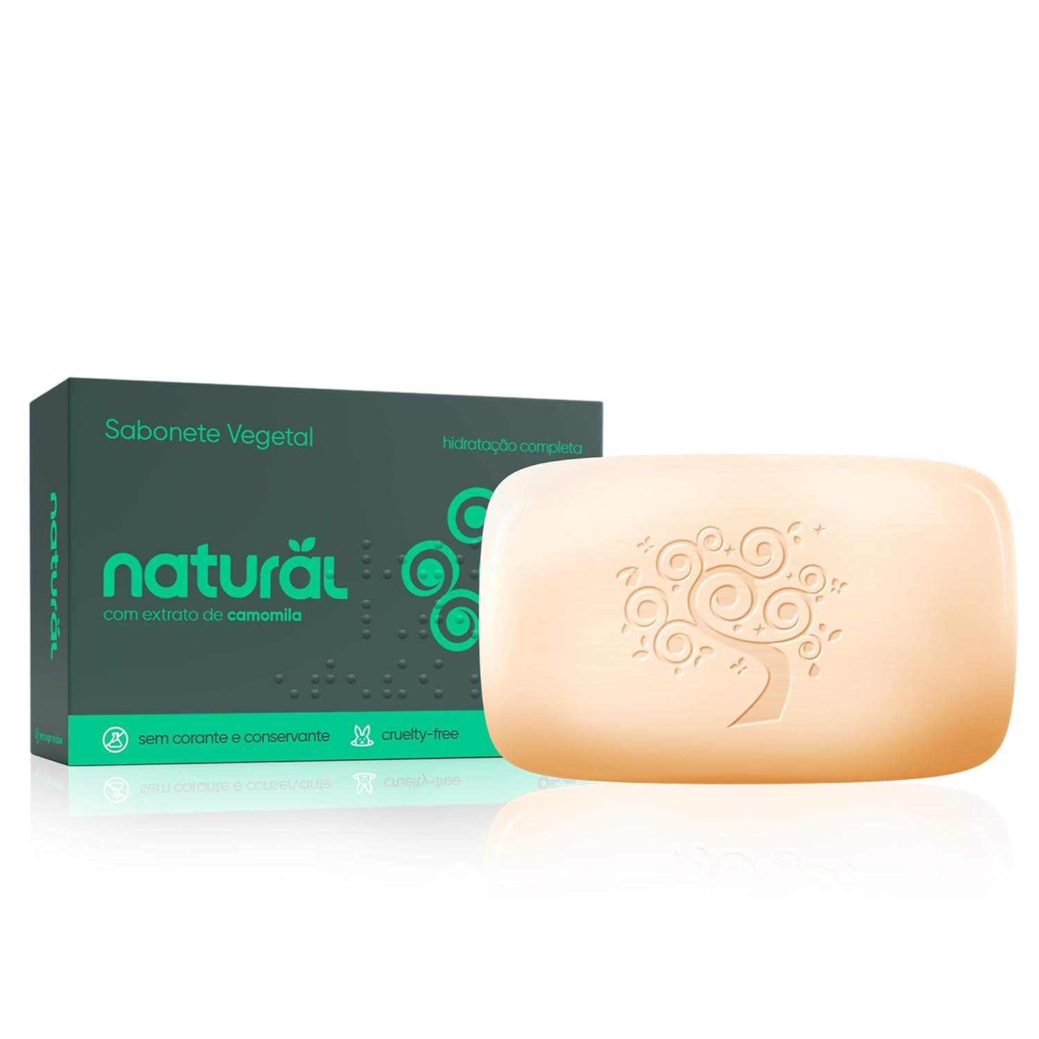 Sabonetes com Extrato de Camomila – Limpeza Suave – Ação Calmante e Tonificante – Todos os Tipos de Pele – Vegano – 80g