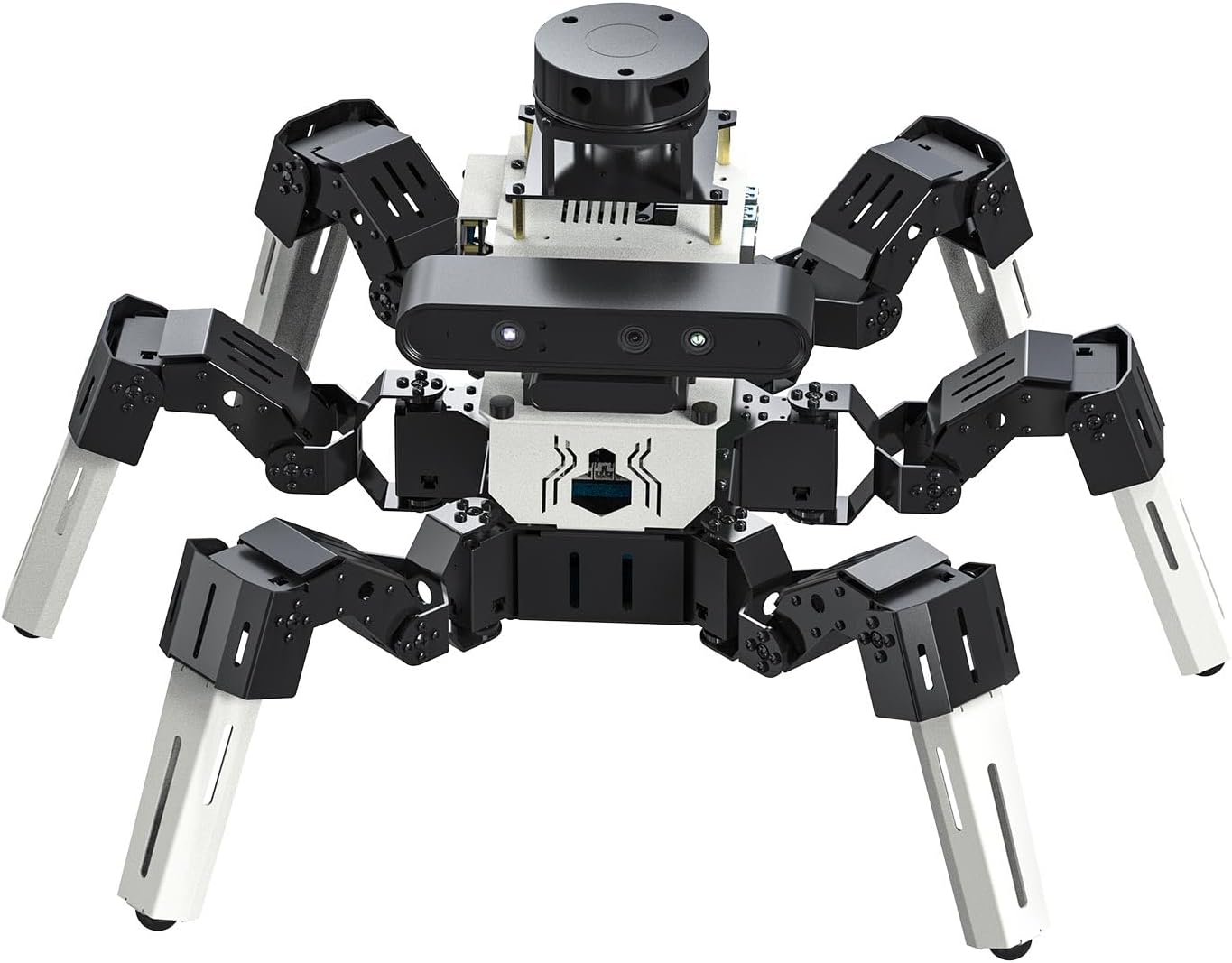 Yahboom ROS2 Robotics Programming Develop Six-Legged Robots Raspberry Pi AI Large Model Voice Module, LiDAR, Servos,Supports SLAM Mapping Navigation. (MUTO-RS A1 Ver with Pi5-16GB)