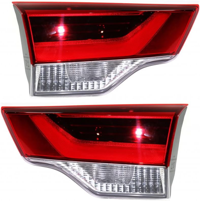For Toyota Highlander Tail Light Assembly 2017 2018 2019 Driver Side | Inner | Hybrid | Clear Lens | LED | For TO2802139 | 81590-0E120