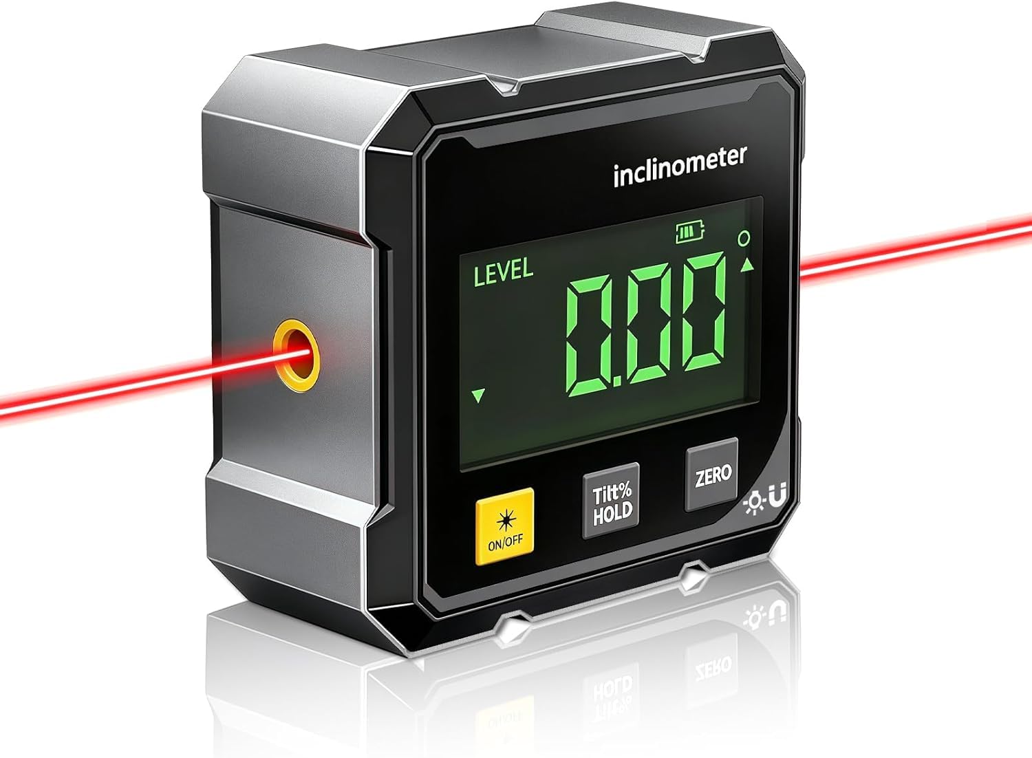 Serplex® LCD Digital Angle Finder with Laser Level, 4-Side Strong Magnetic Angle Gauge Cube Inclinometer Level Miter Protractor with Data Retention Function for Table Saw Woodworking Measuring Tool-image-10