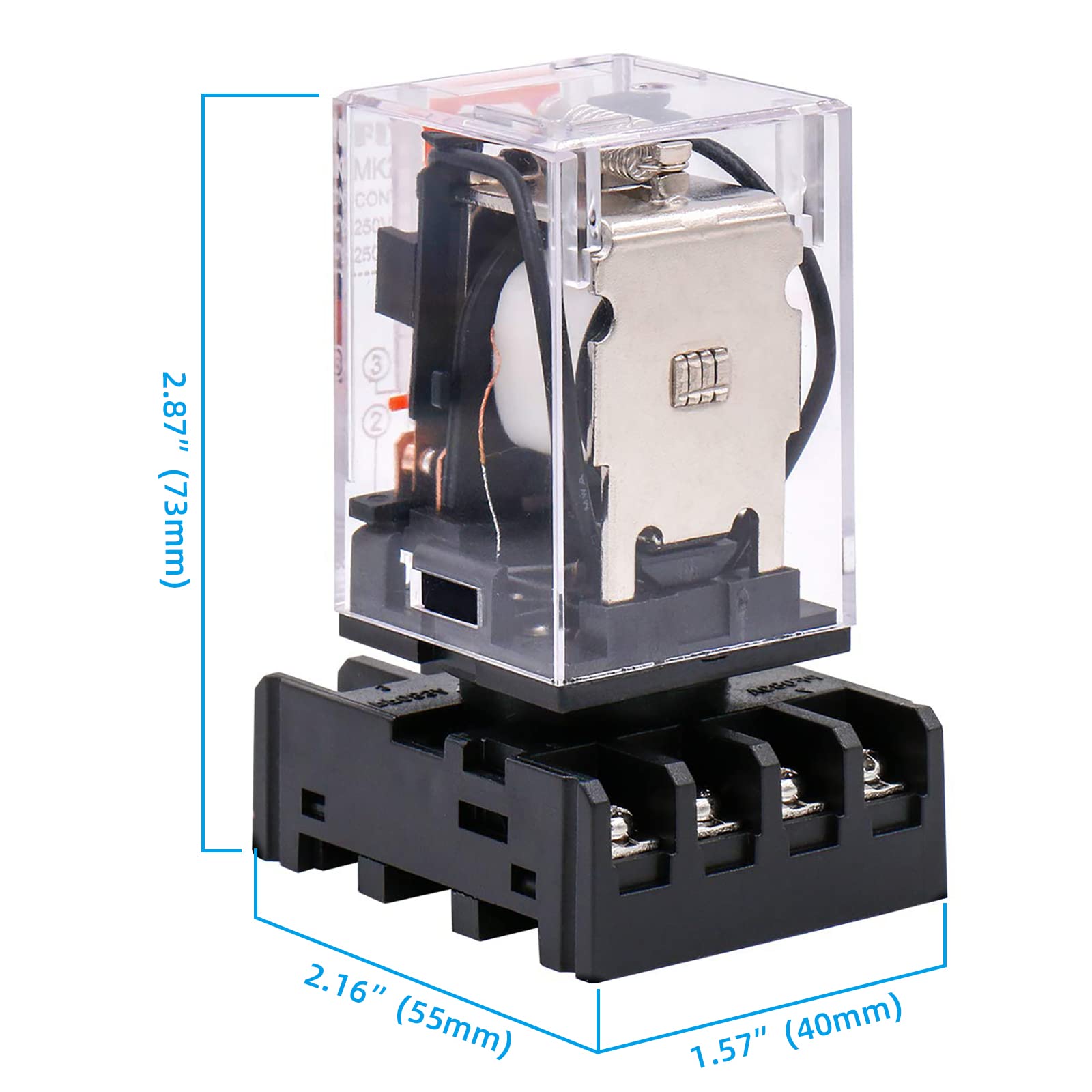 Relè per uso generale MK2P-I AC 220V Bobina DPDT 8 pin con presa terminale plug-in PYF83A